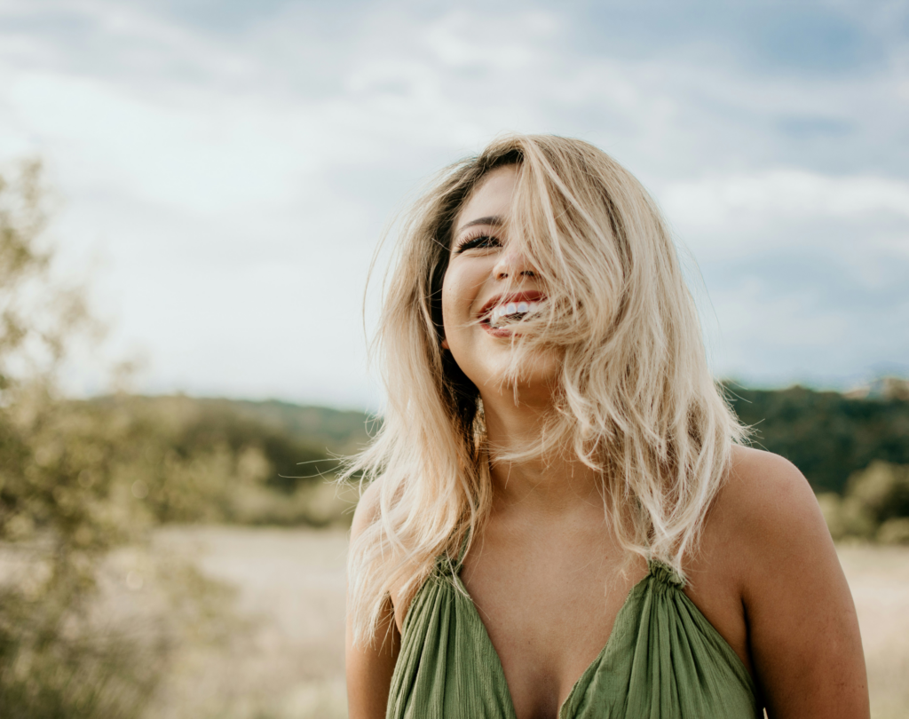 woman laughing