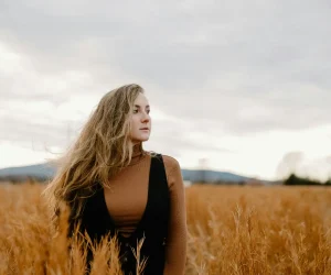 woman standing in the grain