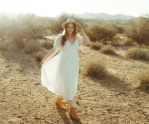 woman in white dress