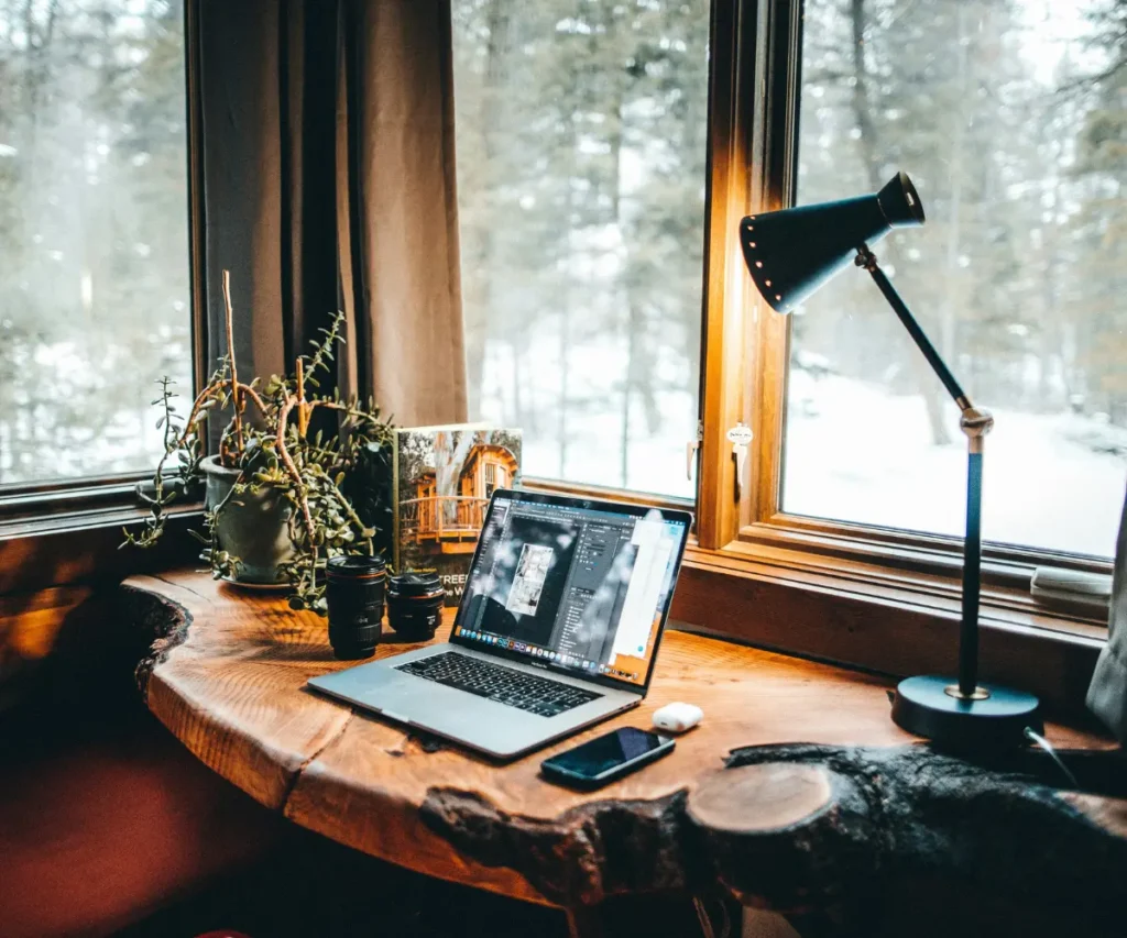 cozy workspace