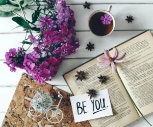 book, flowers, motivation quotes
