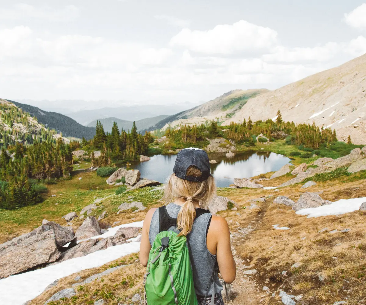woman on hike