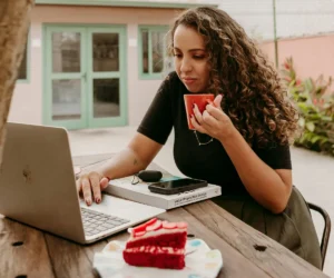 remotly working woman