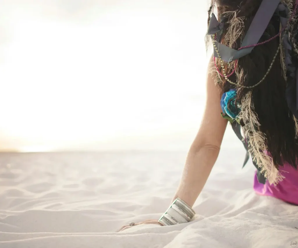 woman on the beach
