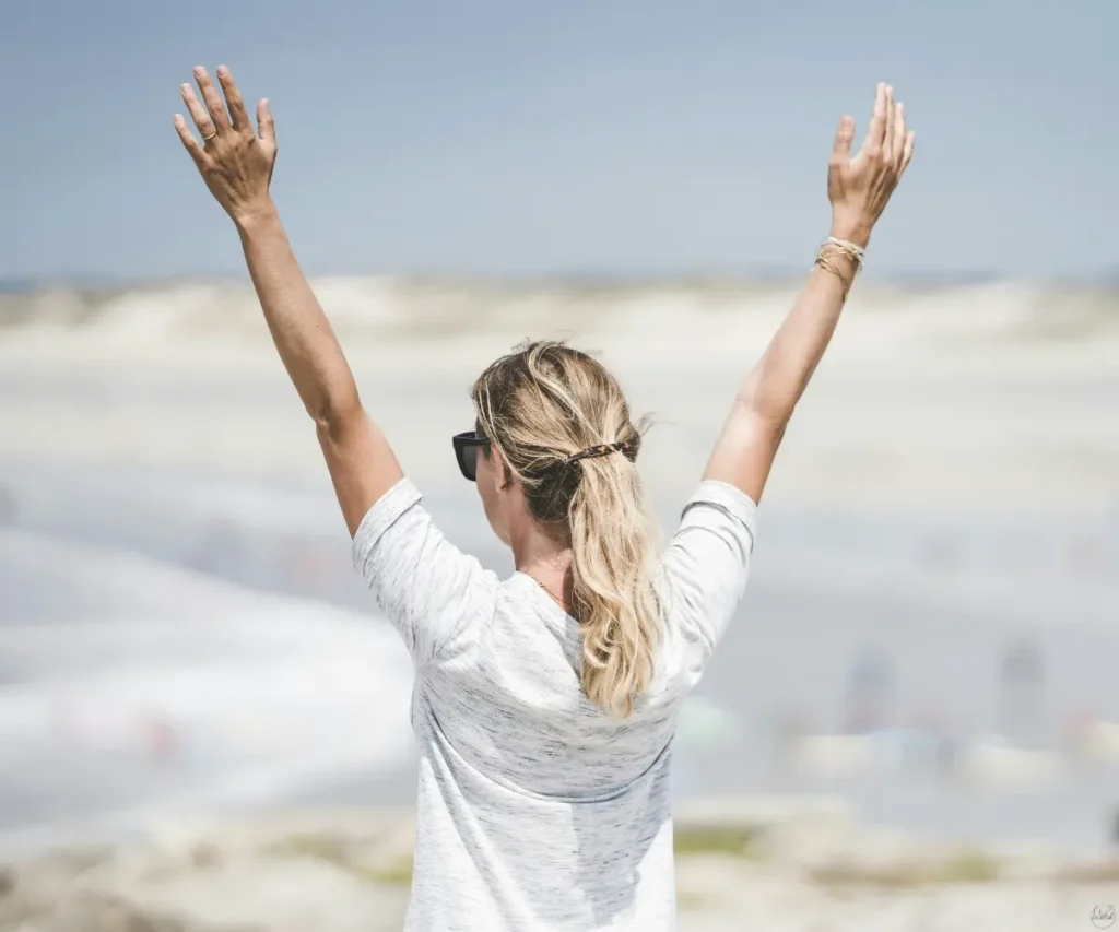 woman on beach