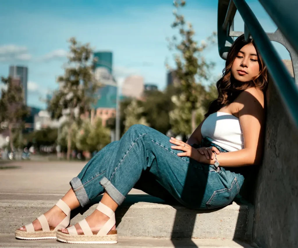 woman in sandals