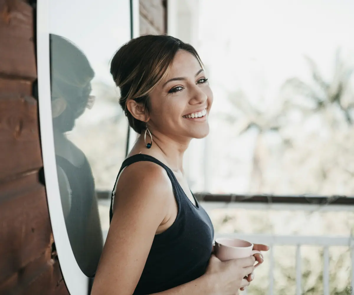 woman smiling