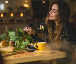 woman dinner